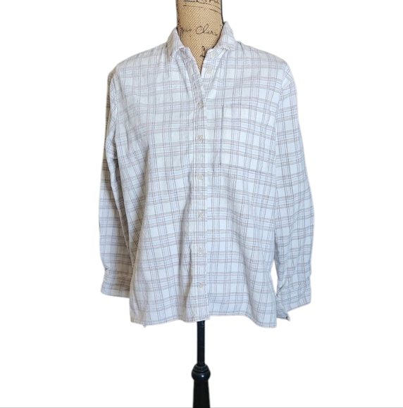 Madewell Corduroy Oversized Ex-Boyfriend Shirt in Lombard Plaid - Picture 1 of 7